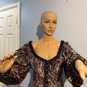 Free People New Boho Blouse size L in a new condition, blue and mix colors.